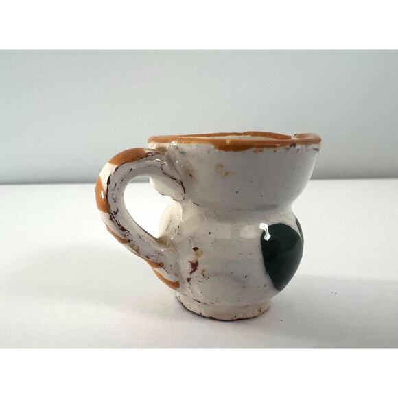 Miniature Vintage Hand Painted Ceramic Pitcher Decorative 1.5" tall Italy - Picture 8 of 9